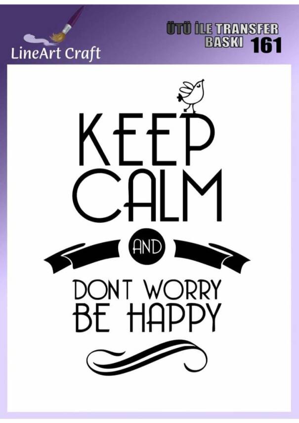 Yazı Desenli Kumaş Transfer Kağıdı LNT-K161 (20x20 cm) - 1