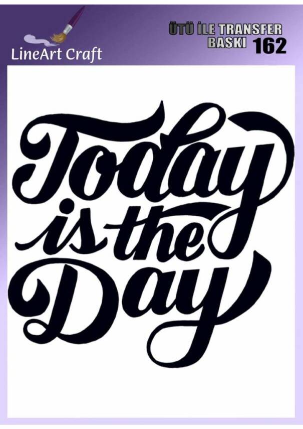 Yazı Desenli Kumaş Transfer Kağıdı LNT-K162 (20x20 cm) - 1