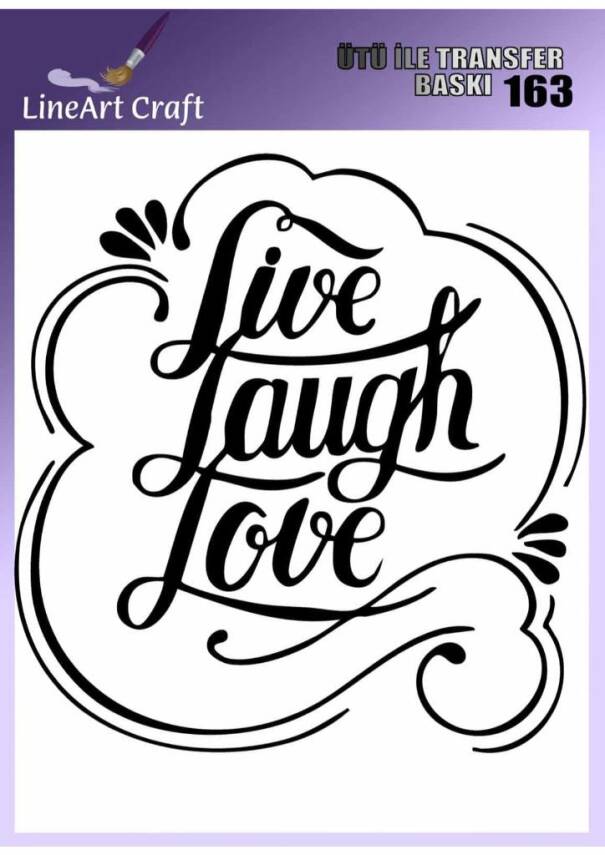 Yazı Desenli Kumaş Transfer Kağıdı LNT-K163 (20x20 cm) - 1