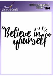 Yazı Desenli Kumaş Transfer Kağıdı LNT-K164 (20x20 cm) - Line Art