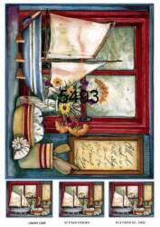 Yelkenli Desenli Pirinç Dekopaj Model : 5493 - Line Art