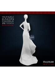 Yelpazeli Kadın Figürlü Şişe Tutucu Şaraplık (35x17 cm) Ham Polyester - Tual Hobi Sanat (1)