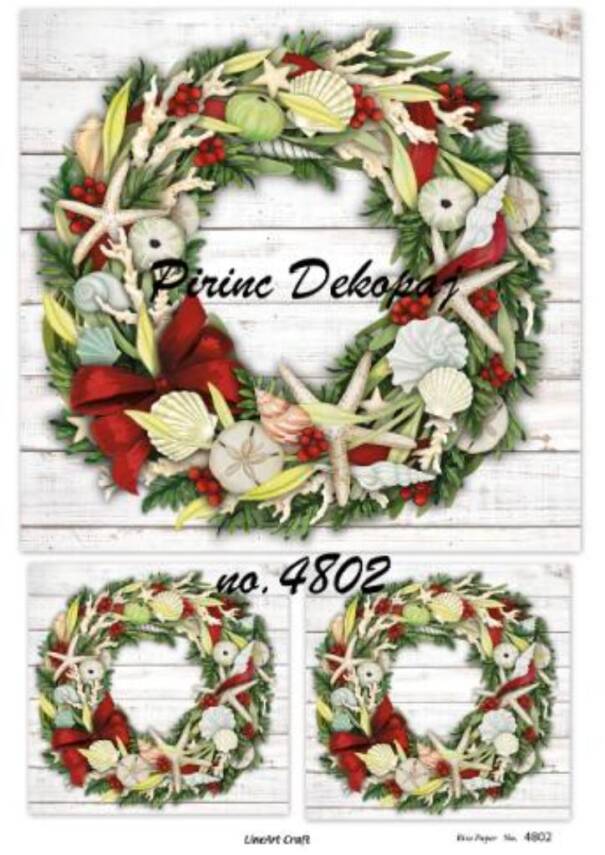 Yılbaşı Desenli Pirinç Dekopaj Model : 4802 - 1