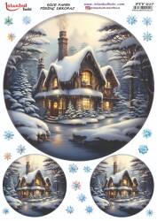 Yılbaşı Desenli Pirinç Dekopaj Model : PTY 017 - Tual Hobi Craft İst