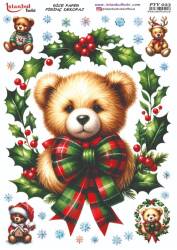 Yılbaşı Desenli Pirinç Dekopaj Model : PTY 023 - Tual Hobi Craft İst