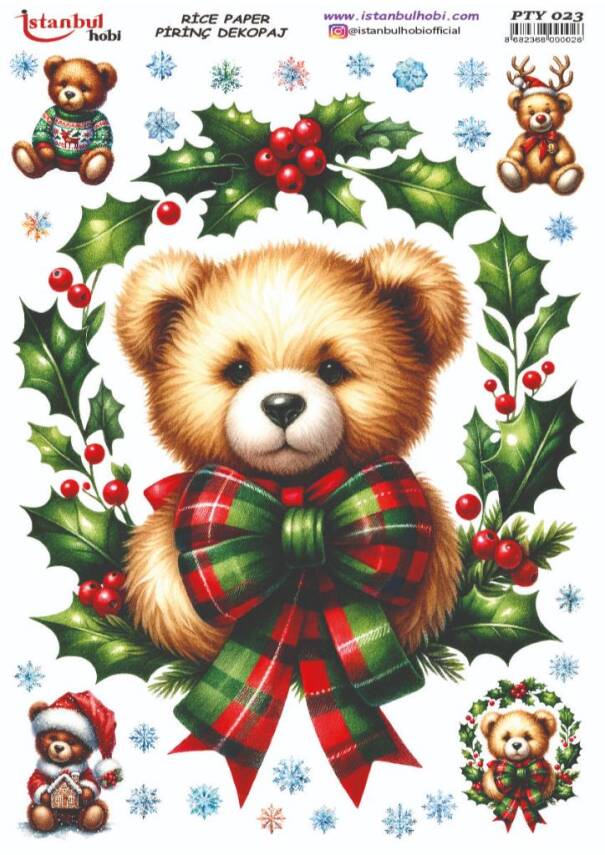 Yılbaşı Desenli Pirinç Dekopaj Model : PTY 023 - 1