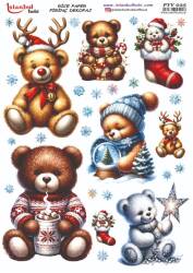 Yılbaşı Desenli Pirinç Dekopaj Model : PTY 025 - Tual Hobi Craft İst