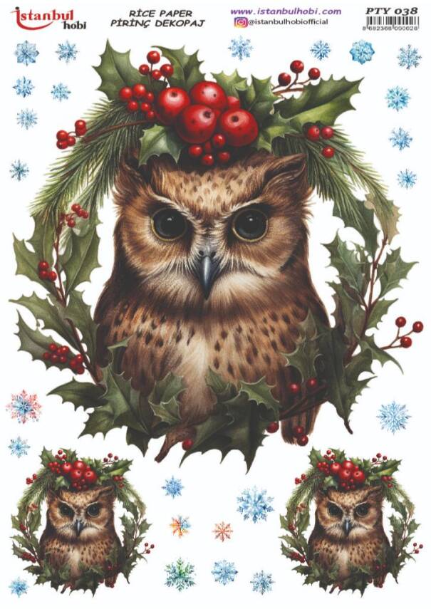 Yılbaşı Desenli Pirinç Dekopaj Model : PTY 038 - 1