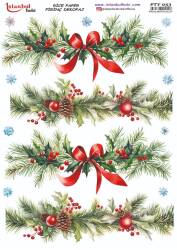 Yılbaşı Desenli Pirinç Dekopaj Model : PTY 053 - Tual Hobi Craft İst