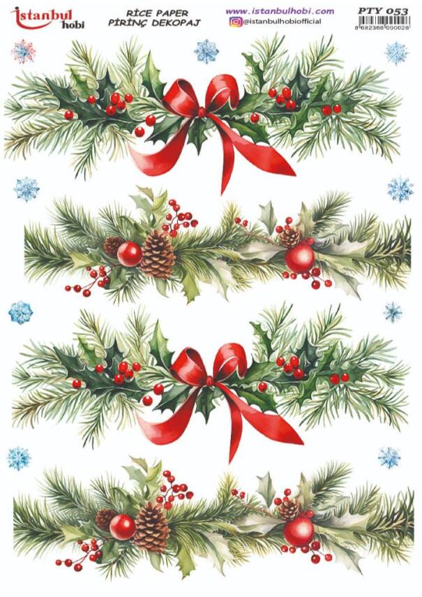 Yılbaşı Desenli Pirinç Dekopaj Model : PTY 053 - 1