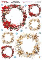 Yılbaşı Desenli Pirinç Dekopaj Model : PTY 068 - Tual Hobi Craft İst