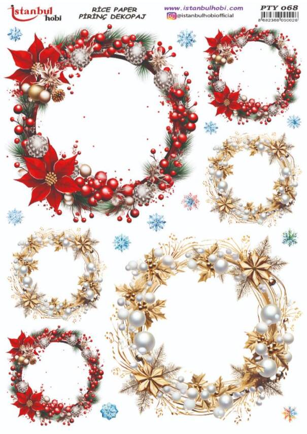 Yılbaşı Desenli Pirinç Dekopaj Model : PTY 068 - 1