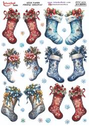 Yılbaşı Desenli Pirinç Dekopaj Model : PTY 071 - Tual Hobi Craft İst