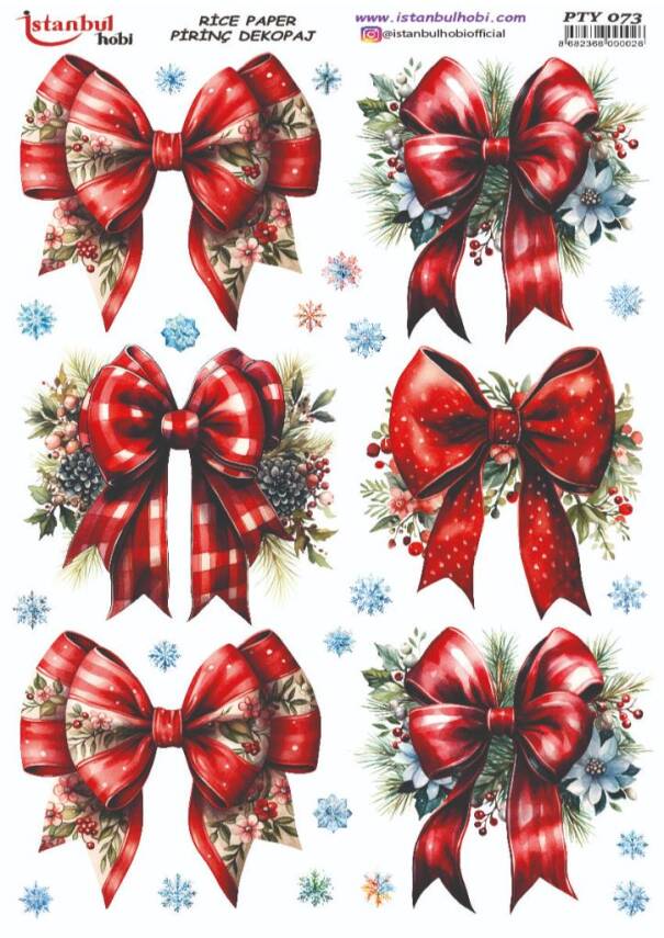 Yılbaşı Desenli Pirinç Dekopaj Model : PTY 073 - 1