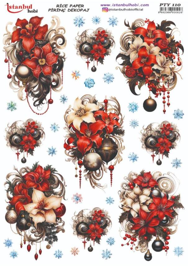 Yılbaşı Desenli Pirinç Dekopaj Model : PTY 110 - 1