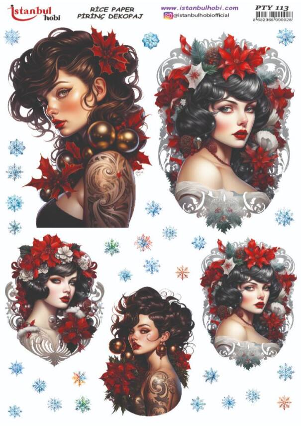 Yılbaşı Desenli Pirinç Dekopaj Model : PTY 113 - 1