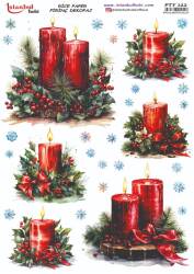 Yılbaşı Desenli Pirinç Dekopaj Model : PTY 122 - Tual Hobi Craft İst