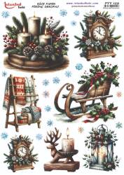 Yılbaşı Desenli Pirinç Dekopaj Model : PTY 159 - Tual Hobi Craft İst