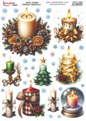 Yılbaşı Desenli Pirinç Dekopaj Model : PTY 169 - Tual Hobi Craft İst