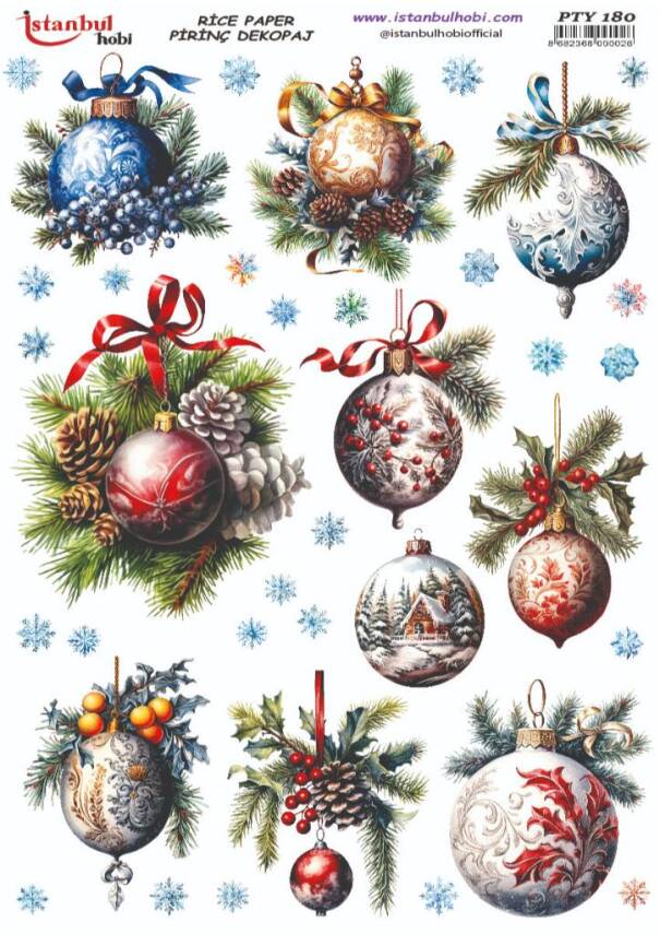 Yılbaşı Desenli Pirinç Dekopaj Model : PTY 180 - 1