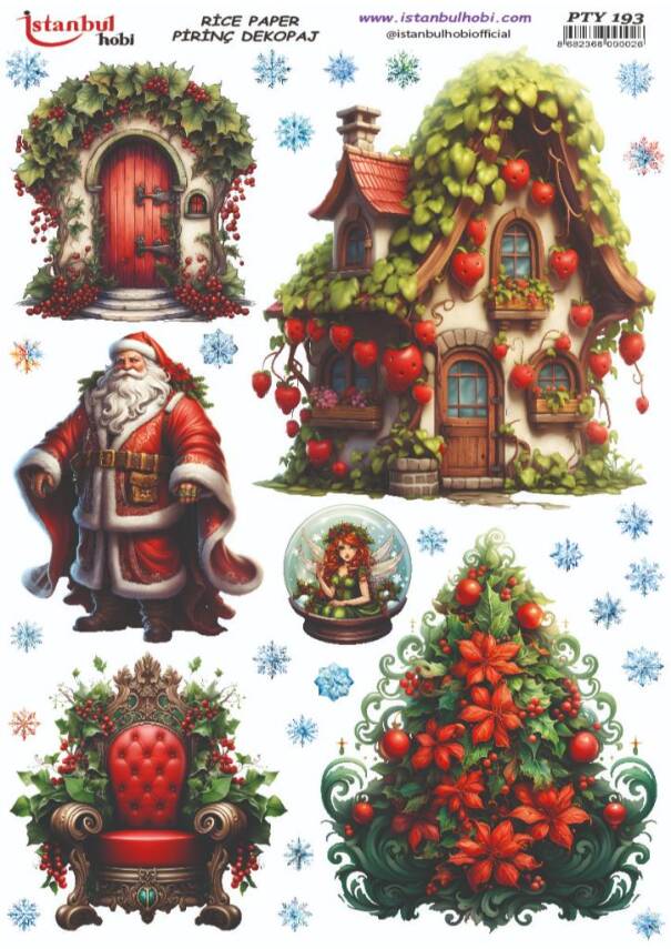 Yılbaşı Desenli Pirinç Dekopaj Model : PTY 193 - 1
