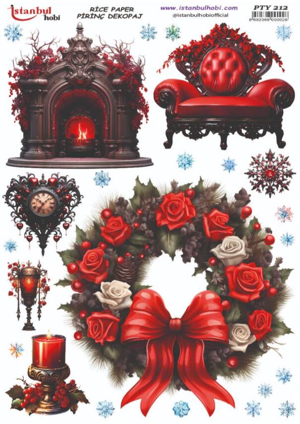 Yılbaşı Desenli Pirinç Dekopaj Model : PTY 212 - 1