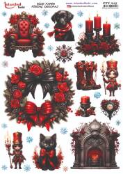 Yılbaşı Desenli Pirinç Dekopaj Model : PTY 215 - Tual Hobi Craft İst