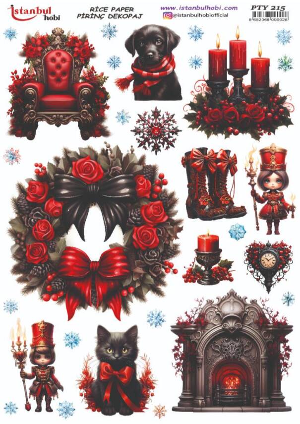 Yılbaşı Desenli Pirinç Dekopaj Model : PTY 215 - 1