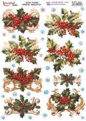 Yılbaşı Desenli Pirinç Dekopaj Model : PTY 221 - Tual Hobi Craft İst