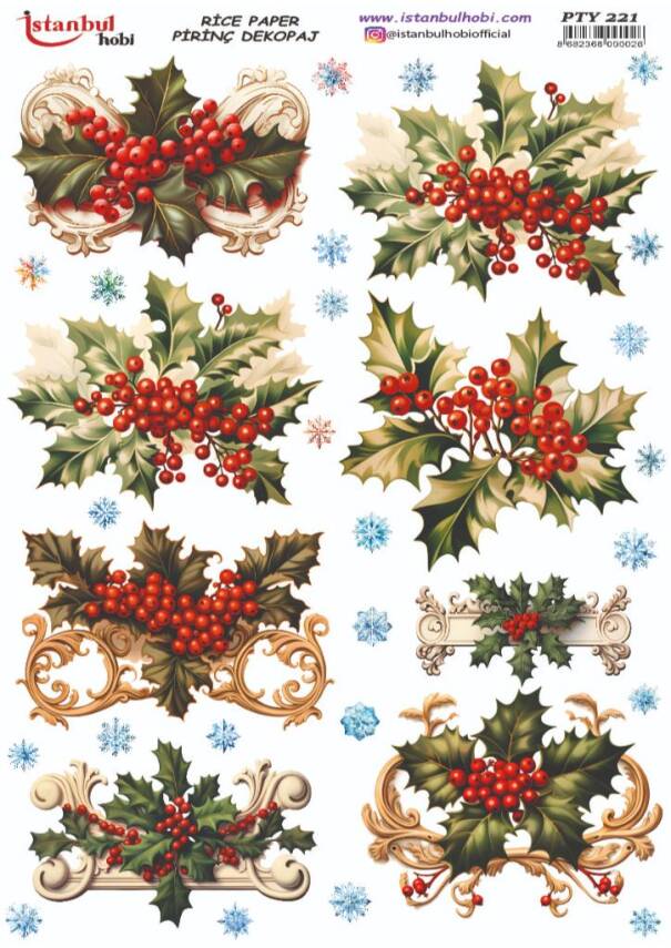 Yılbaşı Desenli Pirinç Dekopaj Model : PTY 221 - 1