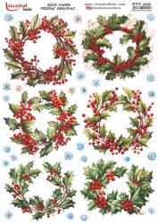 Yılbaşı Desenli Pirinç Dekopaj Model : PTY 222 - Tual Hobi Craft İst