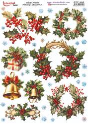 Yılbaşı Desenli Pirinç Dekopaj Model : PTY 226 - Tual Hobi Craft İst