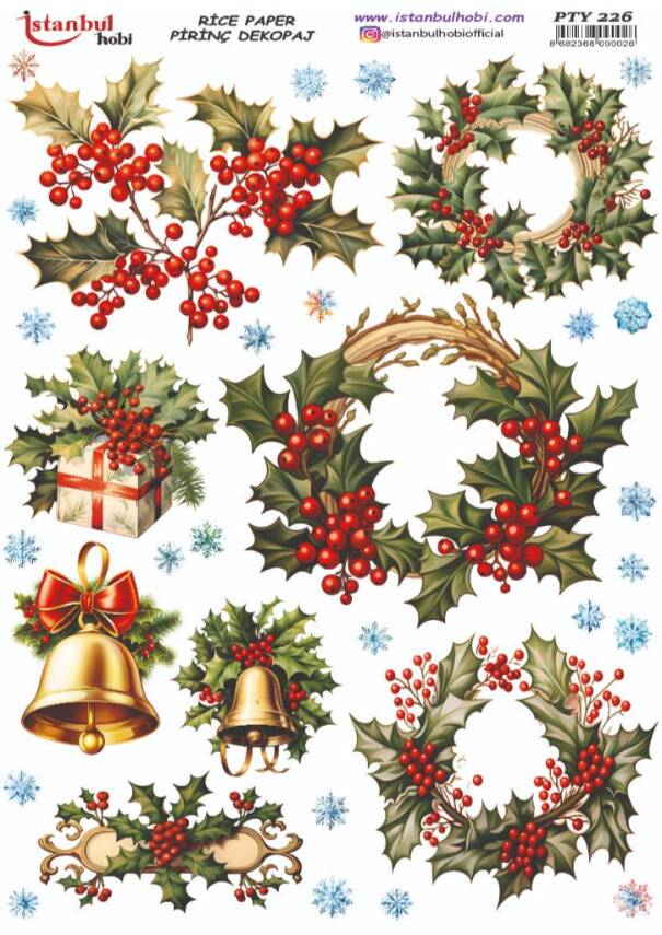 Yılbaşı Desenli Pirinç Dekopaj Model : PTY 226 - 1