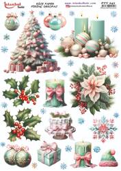 Yılbaşı Desenli Pirinç Dekopaj Model : PTY 241 - Tual Hobi Craft İst