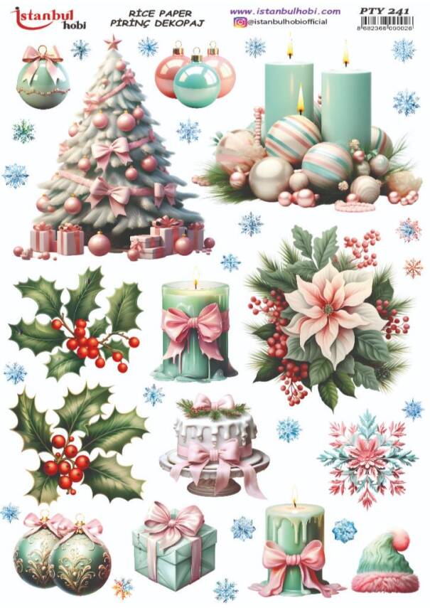Yılbaşı Desenli Pirinç Dekopaj Model : PTY 241 - 1