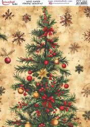 Yılbaşı Desenli Pirinç Dekopaj Model : PTY 253 - Tual Hobi Craft İst