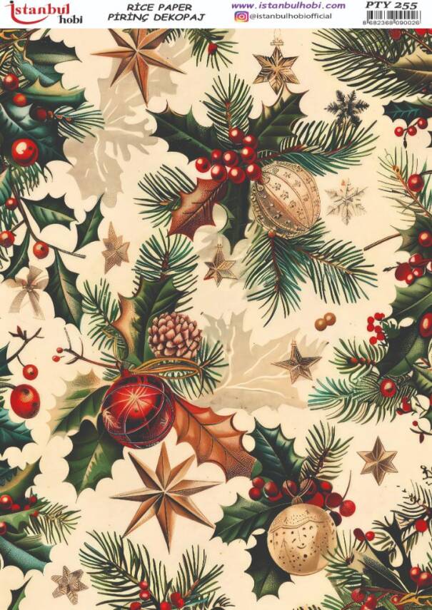 Yılbaşı Desenli Pirinç Dekopaj Model : PTY 255 - 1