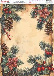 Yılbaşı Desenli Pirinç Dekopaj Model : PTY 266 - Tual Hobi Craft İst