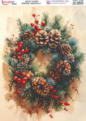 Yılbaşı Desenli Pirinç Dekopaj Model : PTY 278 - Tual Hobi Craft İst