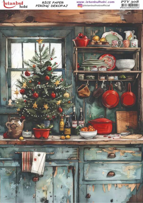 Yılbaşı Desenli Pirinç Dekopaj Model : PTY 308 - 1