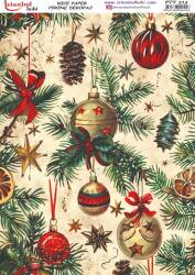 Yılbaşı Desenli Pirinç Dekopaj Model : PTY 313 - Tual Hobi Craft İst