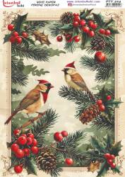 Yılbaşı Desenli Pirinç Dekopaj Model : PTY 324 - Tual Hobi Craft İst