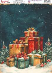 Yılbaşı Desenli Pirinç Dekopaj Model : PTY 328 - Tual Hobi Craft İst