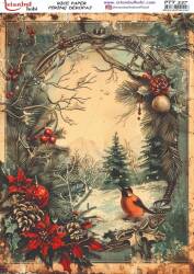 Yılbaşı Desenli Pirinç Dekopaj Model : PTY 337 - Tual Hobi Craft İst