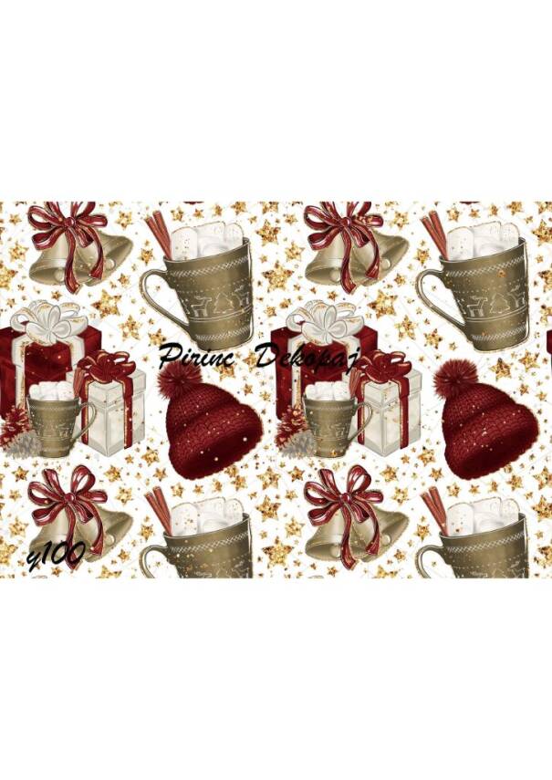 Yılbaşı Desenli Pirinç Dekopaj Model : Y100 - 1