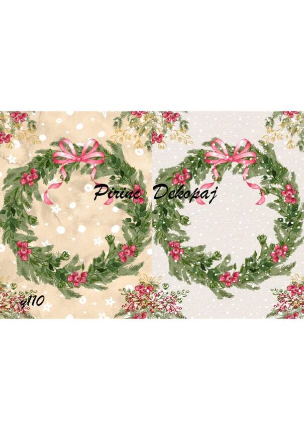 Yılbaşı Desenli Pirinç Dekopaj Model : Y110 - 1