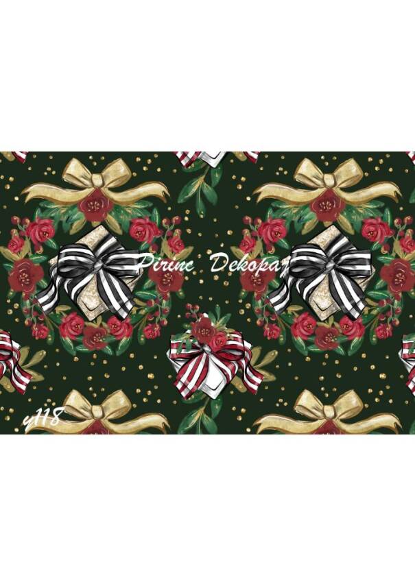 Yılbaşı Desenli Pirinç Dekopaj Model : Y118 - 1