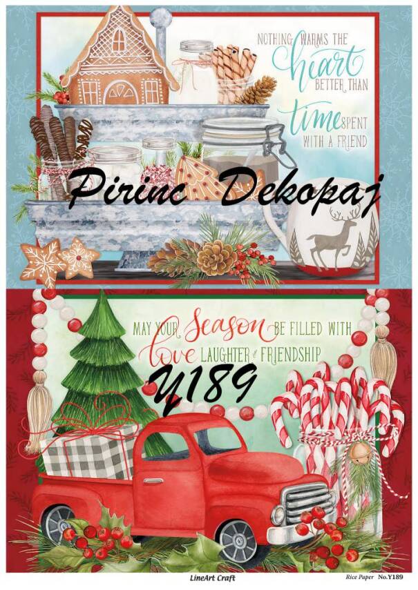 Yılbaşı Desenli Pirinç Dekopaj Model : Y189 - 1