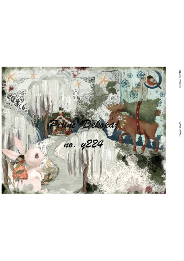 Yılbaşı Desenli Pirinç Dekopaj Model : Y224 - 1