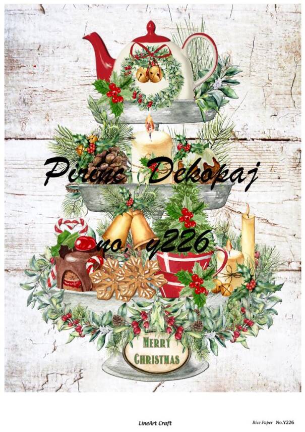 Yılbaşı Desenli Pirinç Dekopaj Model : Y226 - 1